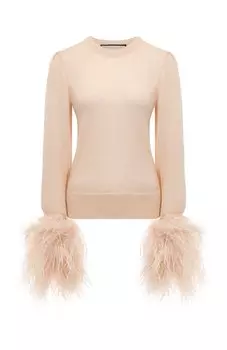 Пуловер с отделкой перьями Gucci