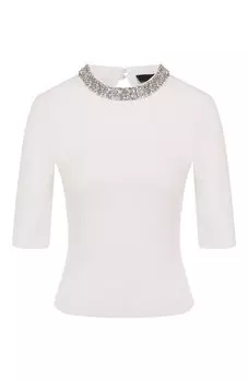 Пуловер с отделкой стразами Liu Jo