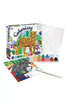 Раскраска по номерам Зебра и Леопард Sentosphere