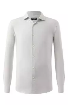Рубашка из хлопка и кашемира Zegna