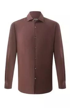 Рубашка из хлопка и кашемира Zegna