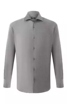 Рубашка из хлопка и кашемира Zegna