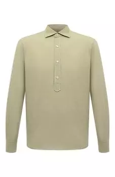 Рубашка из хлопка и льна Alessandro Gherardi