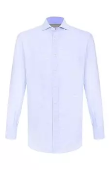 Рубашка из хлопка и льна Brunello Cucinelli