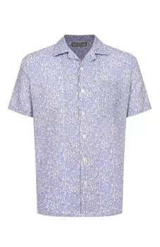 Рубашка из хлопка и льна Canali