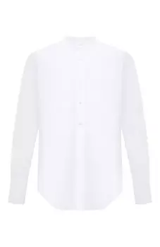 Рубашка из хлопка и льна Dirk Bikkembergs