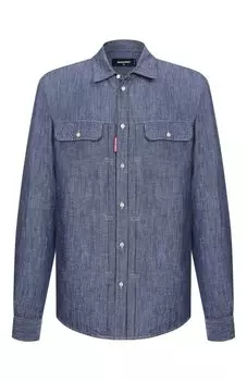 Рубашка из хлопка и льна Dsquared2