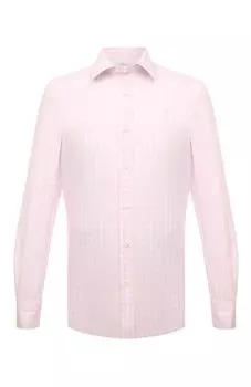 Рубашка из хлопка и льна Giampaolo