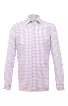 Рубашка из хлопка и льна Giampaolo