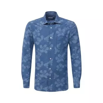 Рубашка из хлопка и льна Kiton