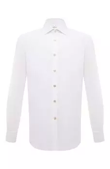 Сорочка из хлопка и льна Kiton