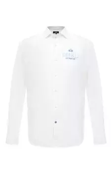 Рубашка из хлопка и льна La Martina