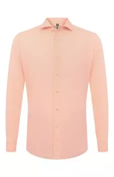 Рубашка из хлопка и льна Luigi Borrelli