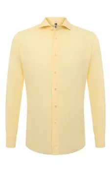 Рубашка из хлопка и льна Luigi Borrelli