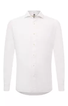 Рубашка из хлопка и льна Luigi Borrelli