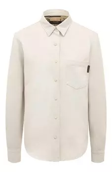 Рубашка из хлопка и льна Moorer