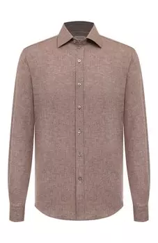 Рубашка из хлопка и льна Paul&Shark