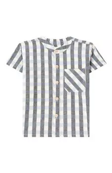 Рубашка из хлопка и льна Sanetta