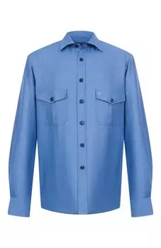 Рубашка из хлопка и льна Stefano Ricci