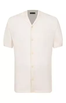 Рубашка из хлопка и льна Van Laack