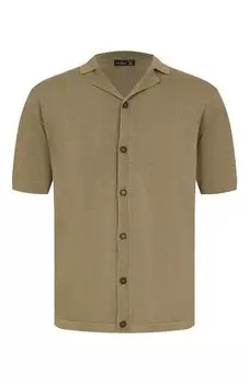 Рубашка из хлопка и льна Van Laack