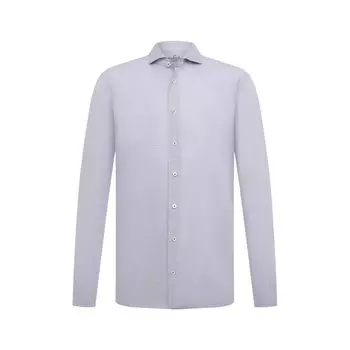 Рубашка из хлопка и льна Van Laack