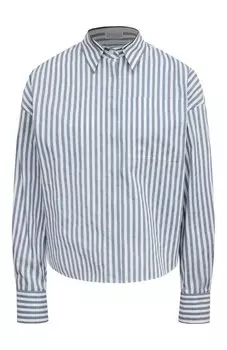 Рубашка из хлопка и шелка Brunello Cucinelli