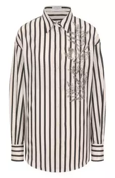 Рубашка из хлопка и шелка Brunello Cucinelli