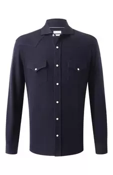 Рубашка из хлопка и шелка Brunello Cucinelli