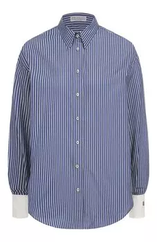 Рубашка из хлопка и шелка Brunello Cucinelli