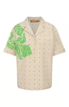 Рубашка из хлопка и шелка Хохлома х Алена Ахмадуллина