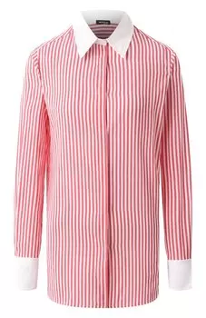 Рубашка из хлопка и шелка Kiton