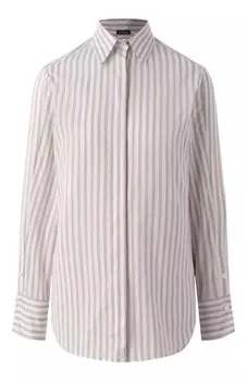 Рубашка из хлопка и шелка Kiton