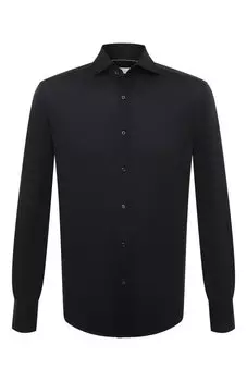 Рубашка из шелка и хлопка Brunello Cucinelli