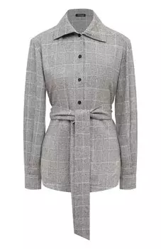 Рубашка из шелка и шерсти Kiton