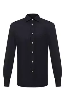 Рубашка из шерсти и шелка Kiton