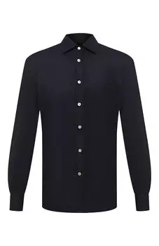 Рубашка из шерсти и шелка Kiton