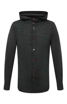 Рубашка из шерсти и шелка Kiton