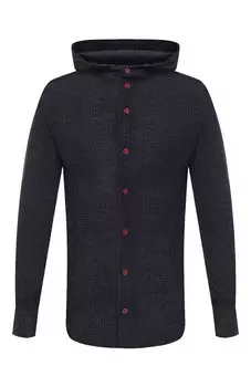 Рубашка из шерсти и шелка Kiton