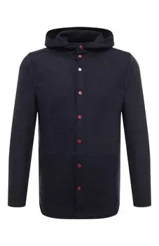 Рубашка из шерсти и шелка Kiton