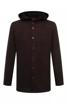 Рубашка из шерсти и шелка Kiton