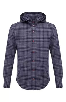 Рубашка из шерсти и шелка Kiton