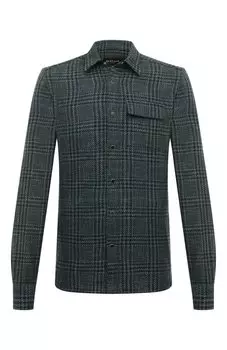 Рубашка из шерсти и шелка Kiton