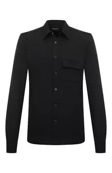 Рубашка из шерсти и шелка Kiton