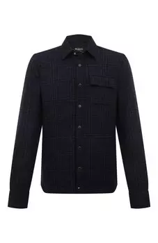 Рубашка из шерсти и шелка Kiton