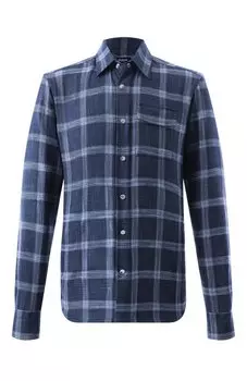 Рубашка из шерсти и шелка Kiton