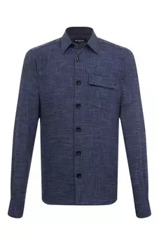 Рубашка из шерсти и шелка Kiton