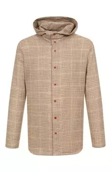 Рубашка из шерсти и шелка Kiton