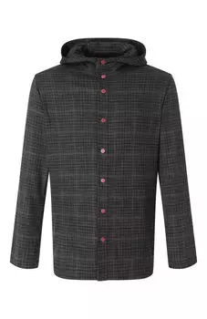 Рубашка из шерсти и шелка Kiton