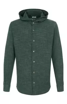 Рубашка из шерсти и шелка Kiton